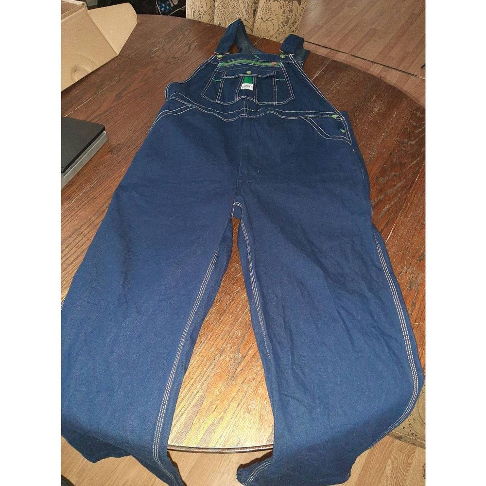 New 40x30 Liberty Cotton Denim Blue Jean Overall Coverall Bibs NWOT